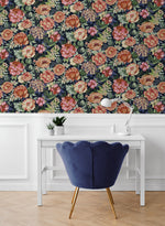 NW52922 floral peel and stick wallpaper office from NextWall