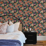 NW52922 floral peel and stick wallpaper bedroom from NextWall