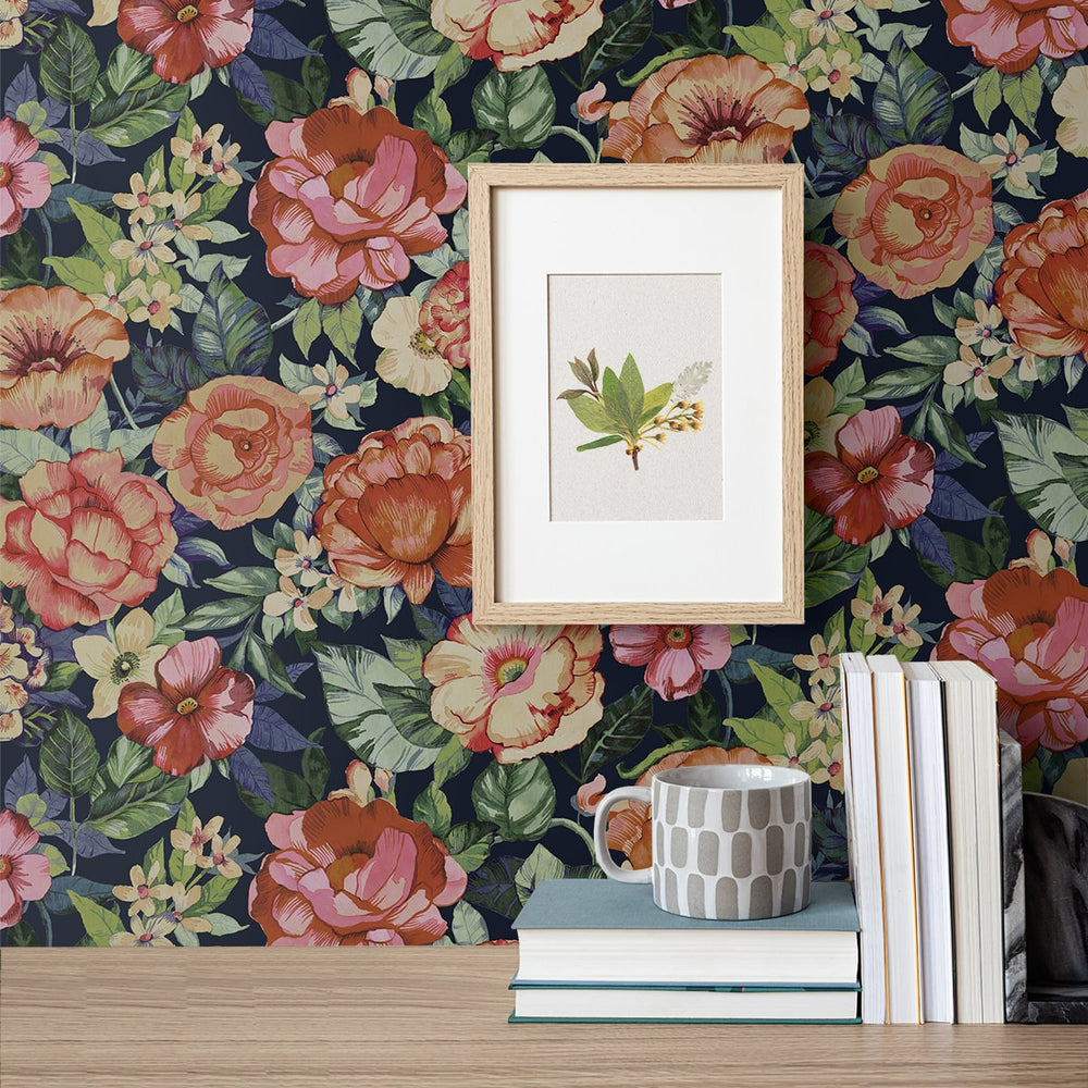 
                  
                    NW52922 floral peel and stick wallpaper accent from NextWall
                  
                