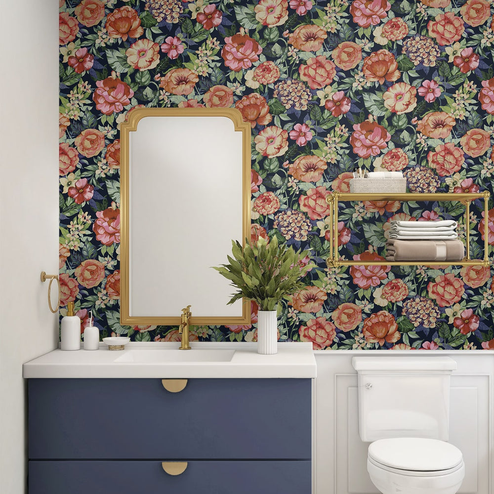 
                  
                    NW52922 floral peel and stick wallpaper bathroom from NextWall
                  
                