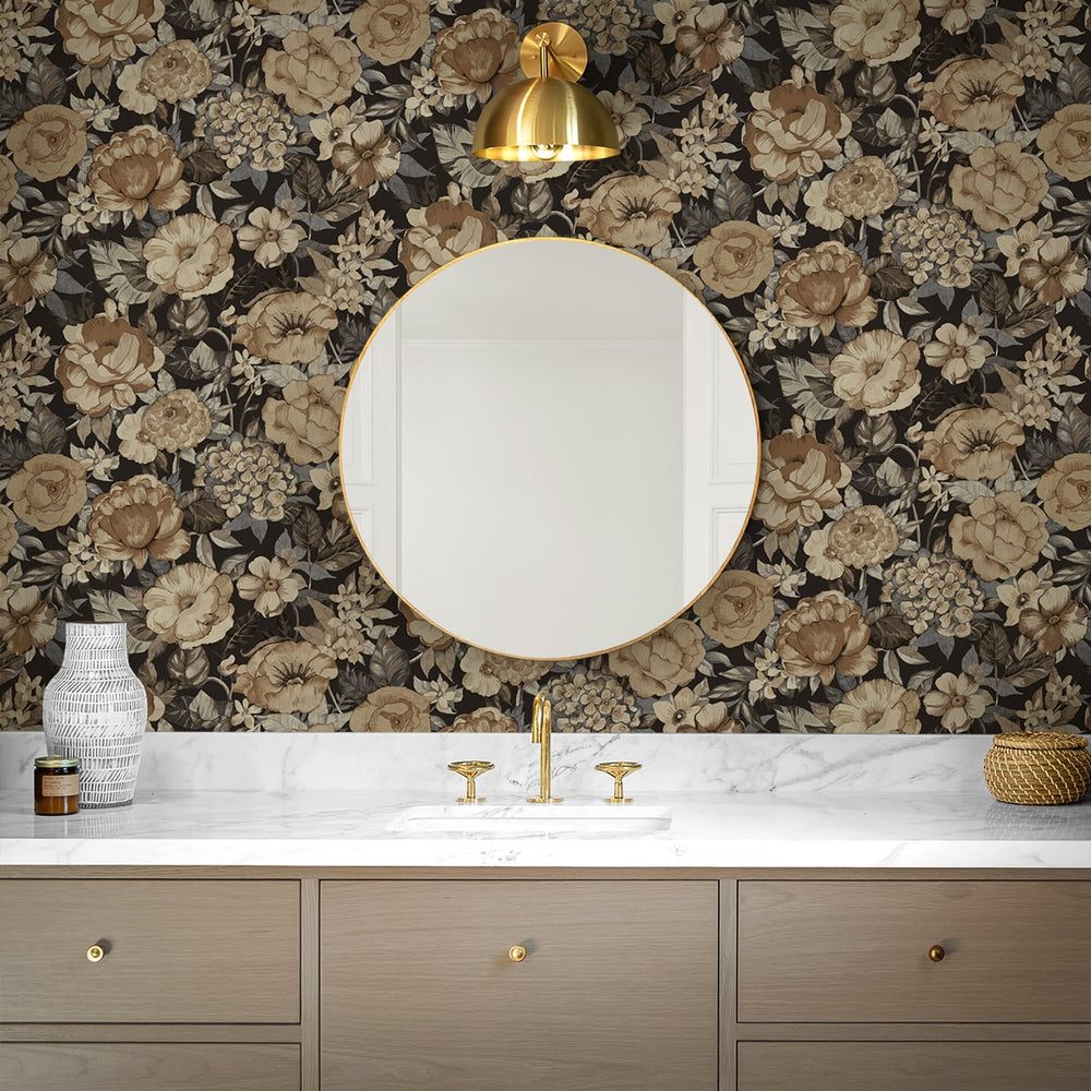 
                  
                    NW52926 floral peel and stick wallpaper bathroom from NextWall
                  
                