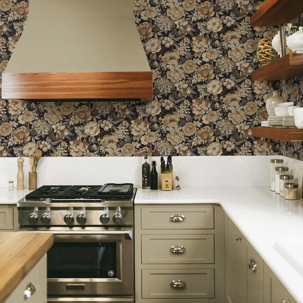 
                  
                    NW52926 floral peel and stick wallpaper kitchen from NextWall
                  
                