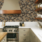 NW52926 floral peel and stick wallpaper kitchen from NextWall