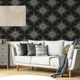 NW53000 geometric peel and stick wallpaper self adhesive renter friendly wallcovering living room