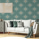 NW53004 geometric peel and stick wallpaper self adhesive renter friendly wallcovering living room