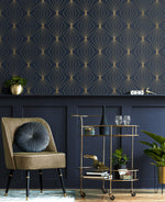 NW53102 geometric peel and stick wallpaper entryway from NextWall