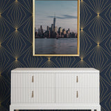 NW53102 geometric peel and stick wallpaper accent from NextWall