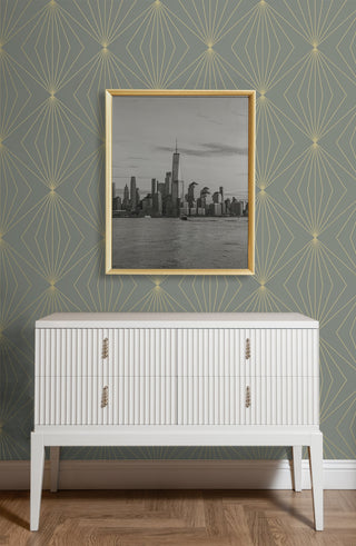 NW53105 geometric peel and stick wallpaper entryway from NextWall