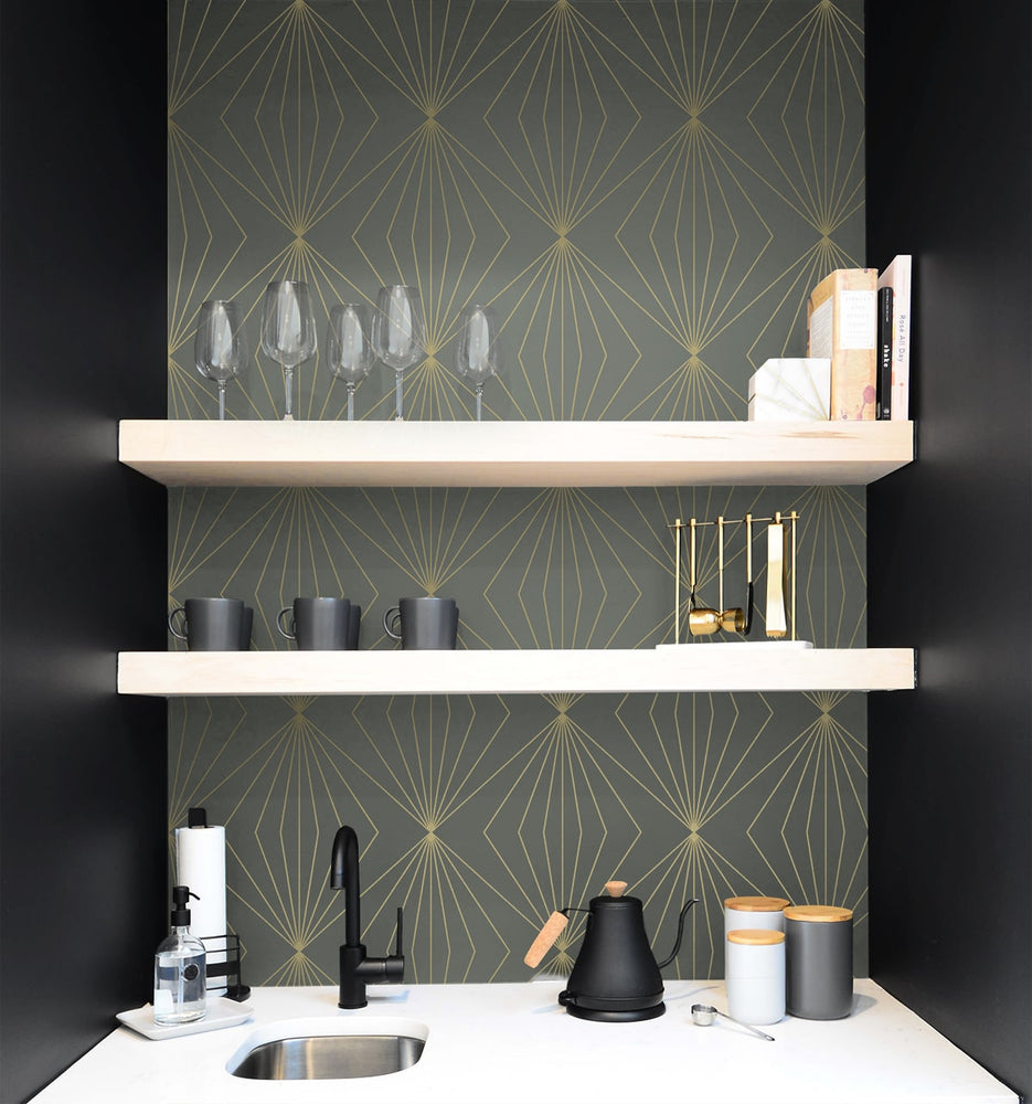 NW53105 geometric peel and stick wallpaper bar from NextWall