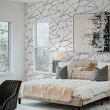 NW53200 abstract peel and stick wallpaper bedroom from NextWall