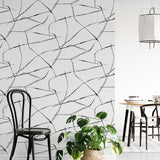 NW53200 abstract peel and stick wallpaper dining room from NextWall