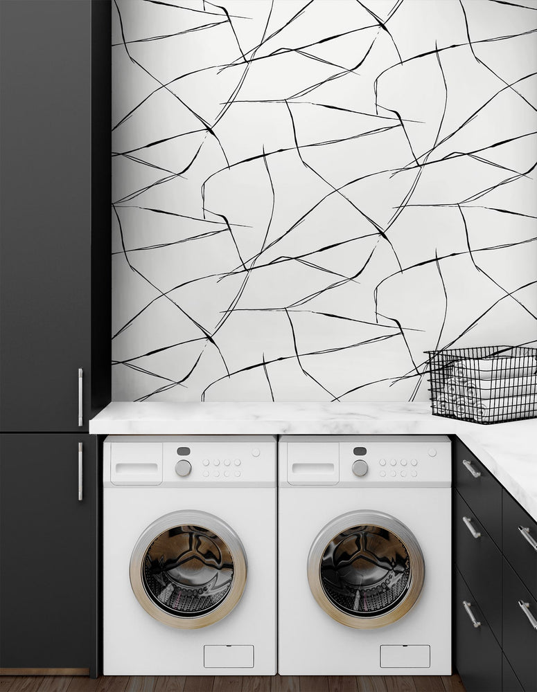 NW53200 abstract peel and stick wallpaper laundry room from NextWall