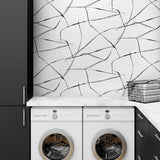NW53200 abstract peel and stick wallpaper laundry room from NextWall