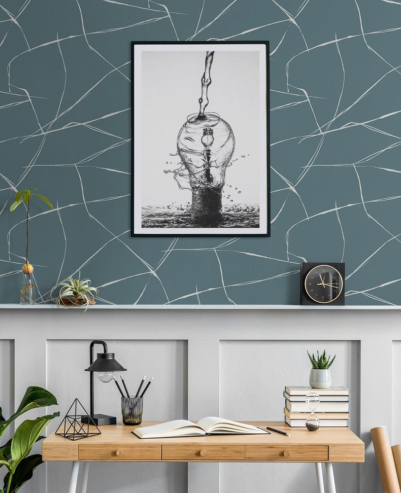 NW53202 abstract peel and stick wallpaper dining room from NextWall