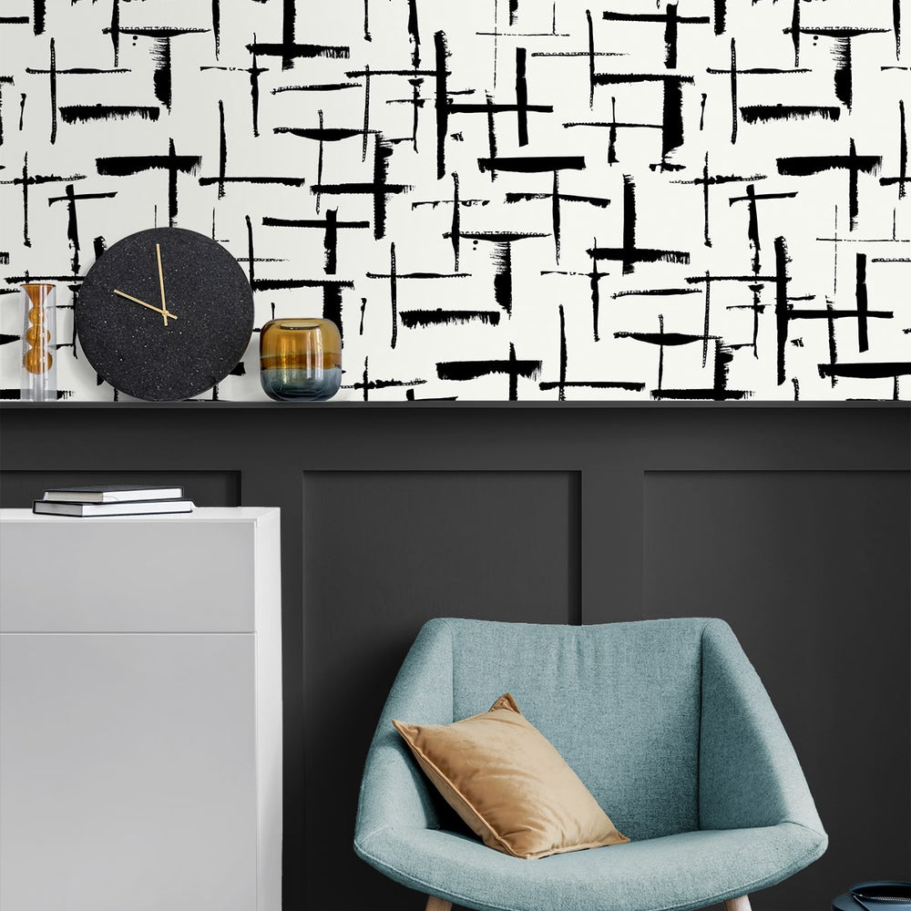 
                  
                    NW53300 abstract peel and stick wallpaper entryway from NextWall
                  
                