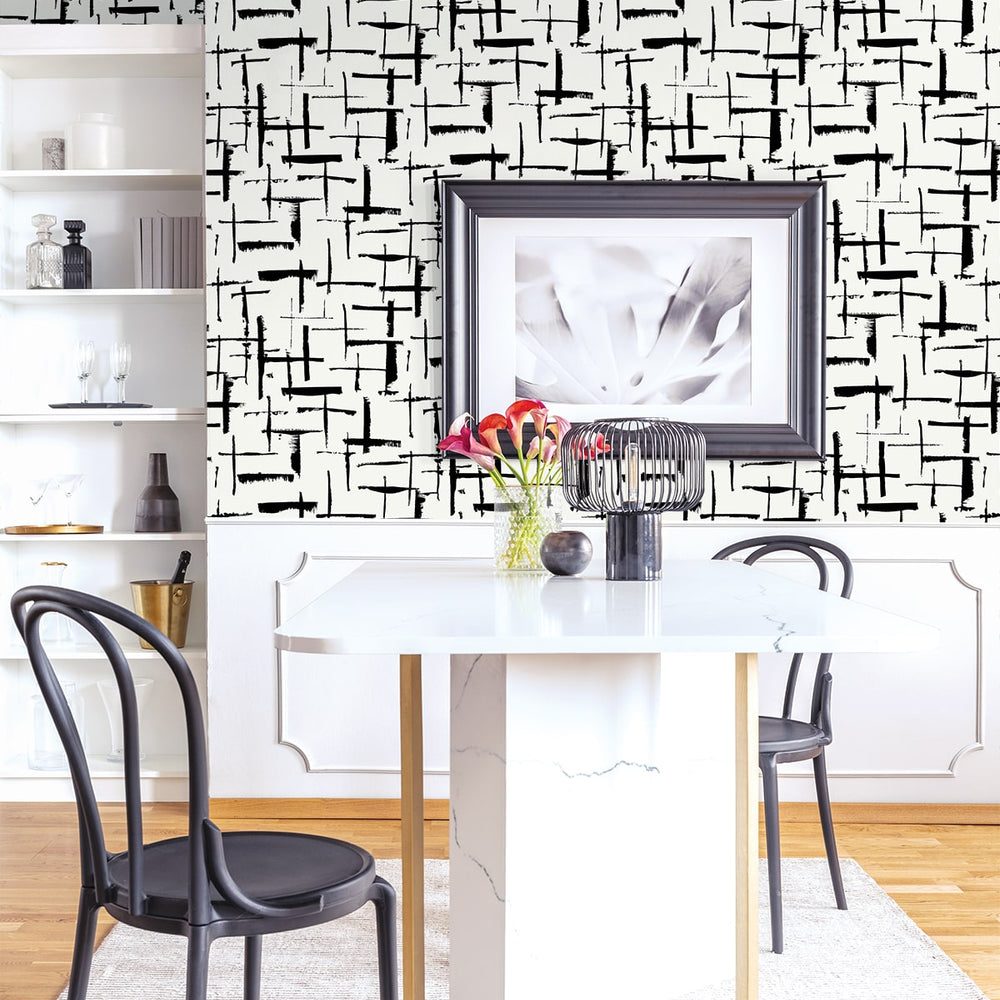 
                  
                    NW53300 abstract peel and stick wallpaper dining room from NextWall
                  
                