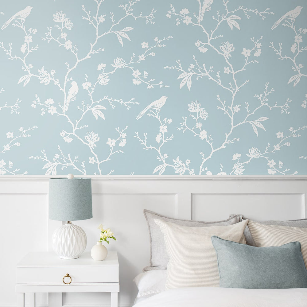 
                  
                    NW53402 chinoiserie peel and stick wallpaper bedroom from NextWall
                  
                