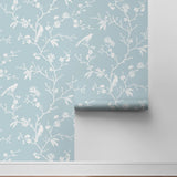 NW53402 chinoiserie peel and stick wallpaper roll from NextWall
