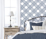 NW53502 lattice geometric peel and stick wallpaper bedroom from NextWall