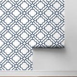 NW53502 lattice geometric peel and stick wallpaper roll from NextWall