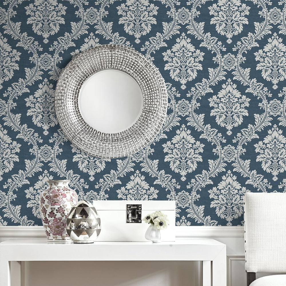 
                  
                    NW53602 damask peel and stick wallpaper entryway from NextWall
                  
                
