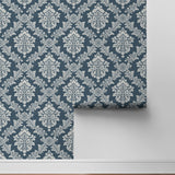 NW53602 damask peel and stick wallpaper roll from NextWall