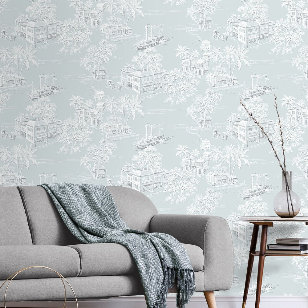
                  
                    NW53702 toile peel and stick wallpaper living room from NextWall
                  
                
