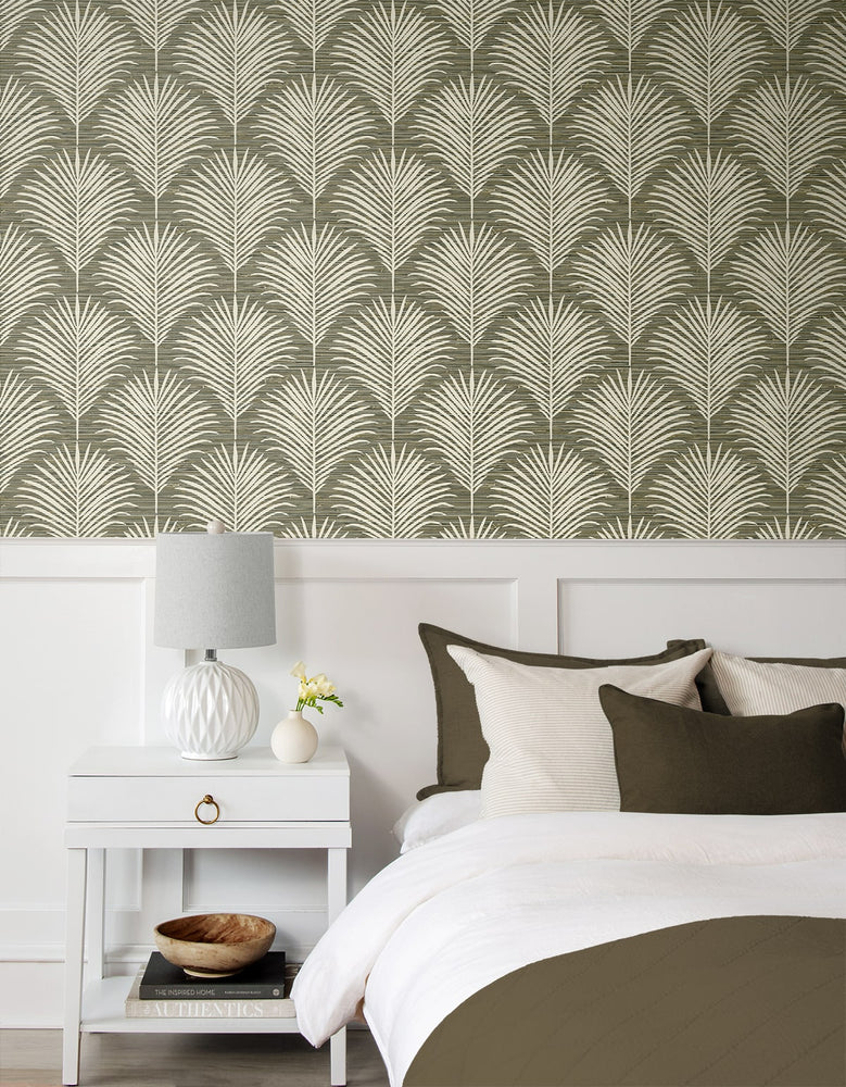NW53805 palm leaf peel and stick wallpaper decor from NextWall