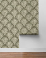 NW53805 palm leaf peel and stick wallpaper roll from NextWall