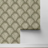 NW53805 palm leaf peel and stick wallpaper roll from NextWall