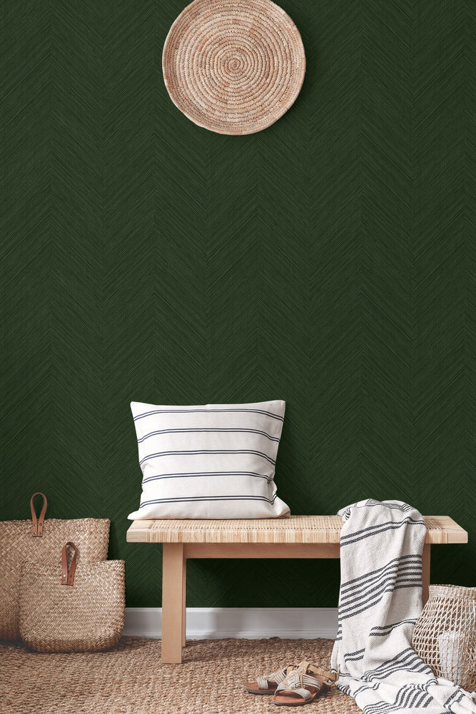 NW53904 chevron peel and stick wallpaper entryway from NextWall
