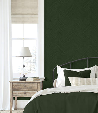 NW53904 chevron peel and stick wallpaper accent from NextWall
