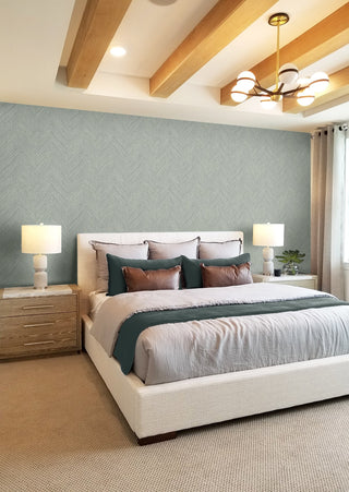 NW53908 chevron peel and stick wallpaper bedroom from NextWall