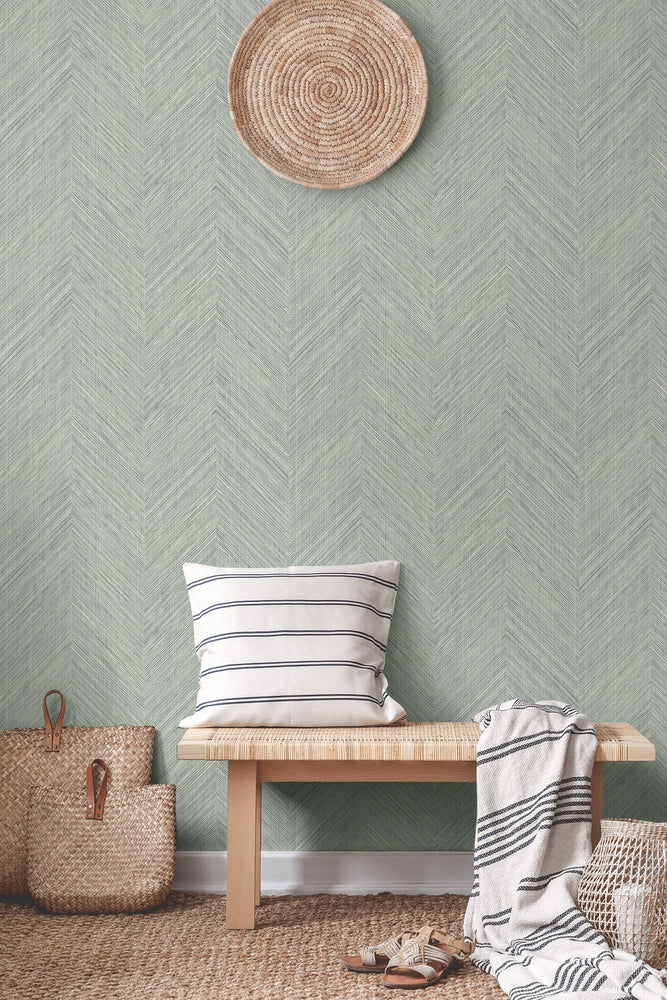 NW53908 chevron peel and stick wallpaper entryway from NextWall