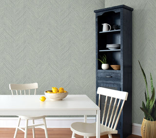 NW53908 chevron peel and stick wallpaper dining room from NextWall