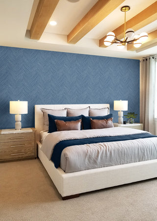 NW53912 chevron peel and stick wallpaper bedroom from NextWall