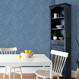 NW53912 chevron peel and stick wallpaper dining room from NextWall