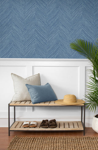 NW53912 chevron peel and stick wallpaper entryway from NextWall