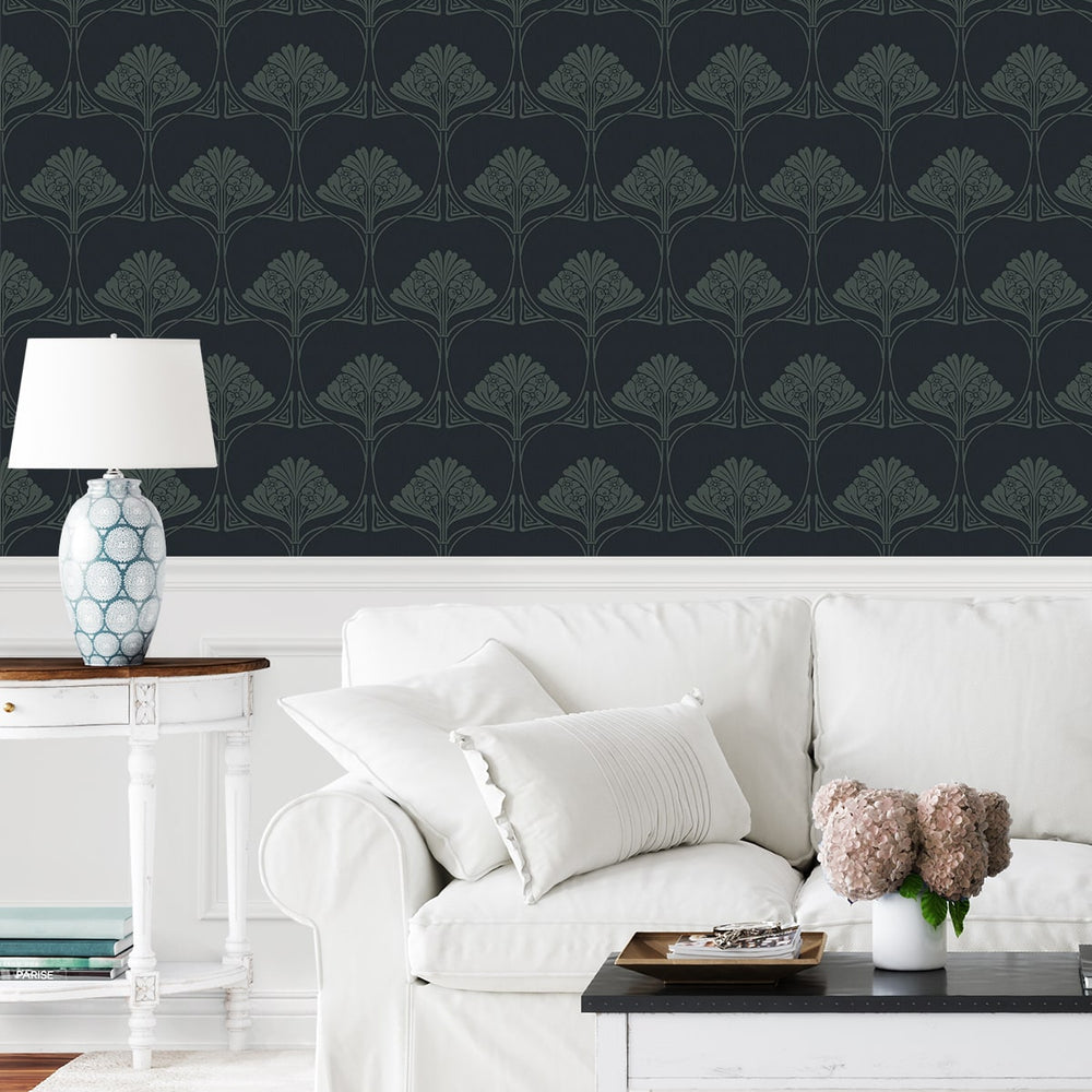 
                  
                    NW54002 deco floral peel and stick wallpaper living room from NextWall
                  
                