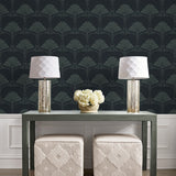 NW54002 deco floral peel and stick wallpaper entryway from NextWall