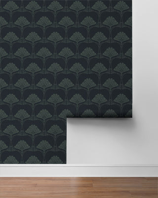 NW54002 deco floral peel and stick wallpaper roll from NextWall