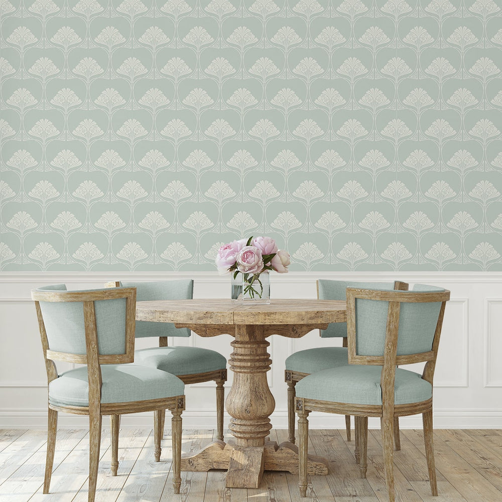 
                  
                    NW54004 deco floral peel and stick wallpaper dining room from NextWall
                  
                