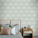 NW54004 deco floral peel and stick wallpaper bedroom from NextWall