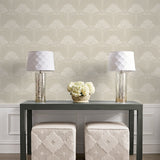 NW54007 deco floral peel and stick wallpaper entryway from NextWall