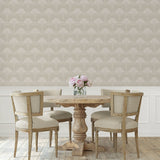 NW54007 deco floral peel and stick wallpaper dining room from NextWall