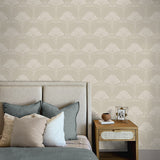 NW54007 deco floral peel and stick wallpaper bedroom from NextWall