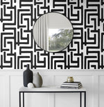NW54100 geometric peel and stick wallpaper accent from NextWall