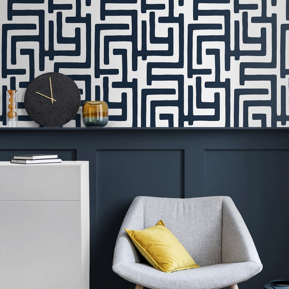 
                  
                    NW54102 geometric peel and stick wallpaper entryway from NextWall
                  
                