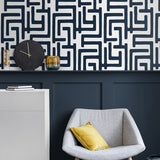 NW54102 geometric peel and stick wallpaper entryway from NextWall