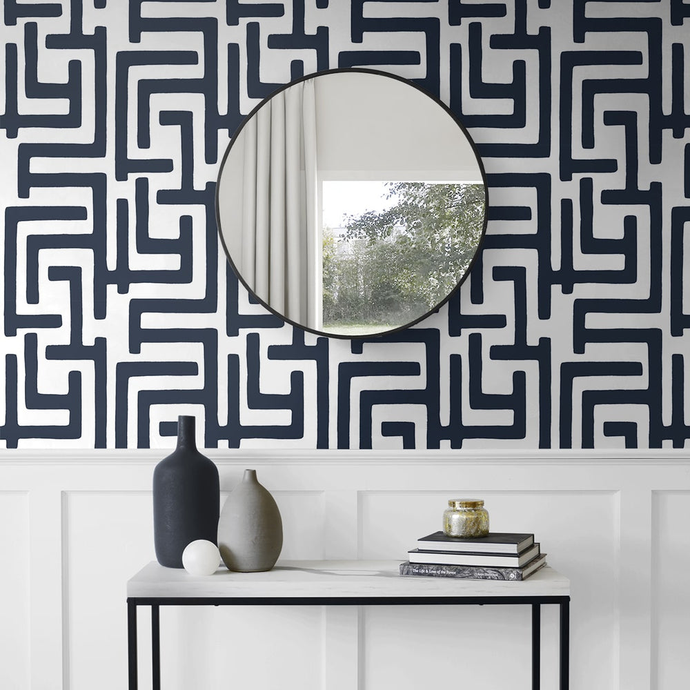 
                  
                    NW54102 geometric peel and stick wallpaper accent from NextWall
                  
                